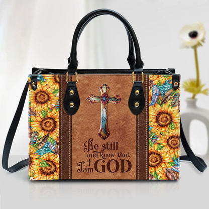 Be Still And Know That I Am God, Pretty Leather Bag, Christian Pu Leather Bags For Women