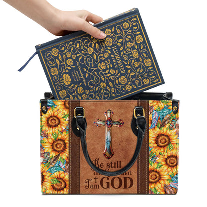 Be Still And Know That I Am God, Pretty Leather Bag, Christian Pu Leather Bags For Women