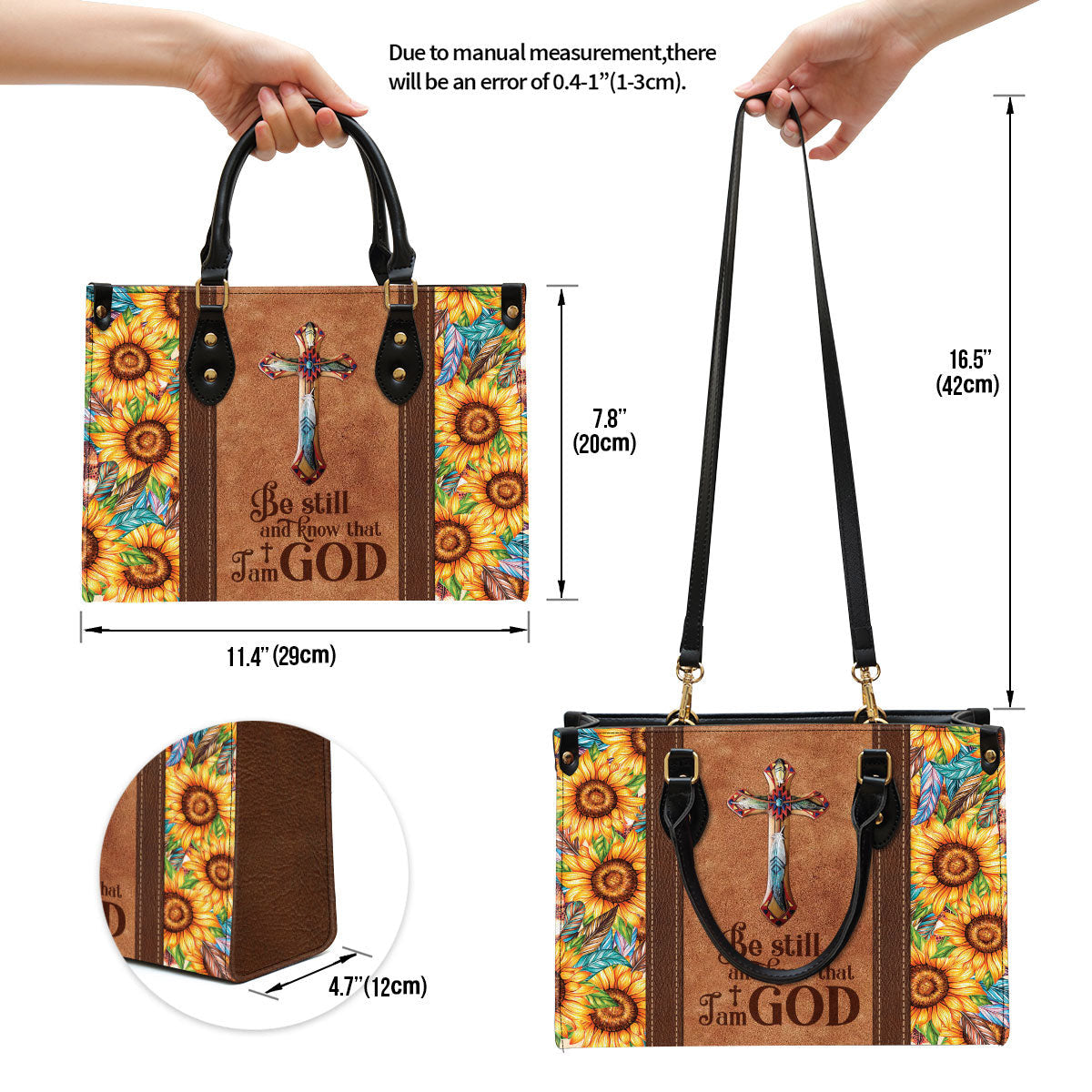 Be Still And Know That I Am God, Pretty Leather Bag, Christian Pu Leather Bags For Women