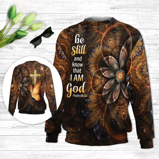Be Still And Know That I Am God Psalm 4610 Ugly Christmas Sweater - Christian Unisex Sweater - Religious Christmas Gifts