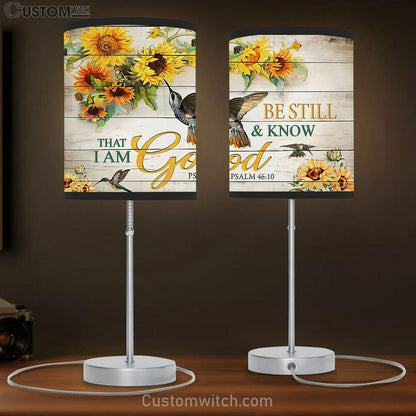 Be Still And Know That I Am God Psalm 46 10 Table Lamb Gift - Christian Wall Table Lamb - Scripture Table Lamb Prints