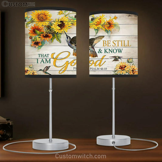 Be Still And Know That I Am God Psalm 46 10 Table Lamb Gift - Christian Wall Table Lamb - Scripture Table Lamb Prints