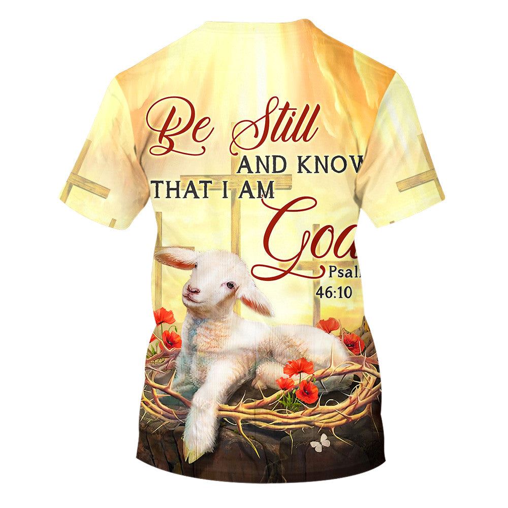 Be Still And Know That I Am God Sheep All Over Print 3D T-Shirt, Gift For Christian, Jesus Shirt