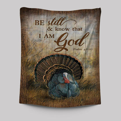 Be Still And Know That I Am God Turkey Rice Field Tapestry Art - Christian Art - Bible Verse Wall Art - Religious Home Decor