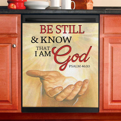 Be Still Psalm 4610 Christian Dishwasher Cover, Bible Verse Dishwasher Magnet Cover, Scripture Kitchen Decor