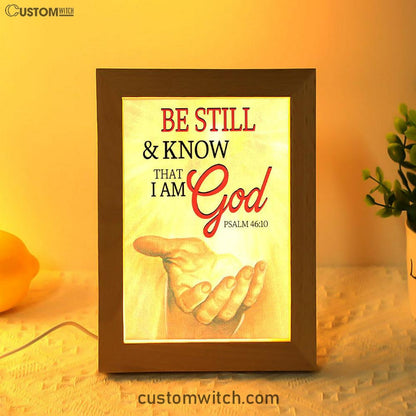 Be Still Psalm 4610 Christian Night Light - Bible Verse Decor - Scripture Art