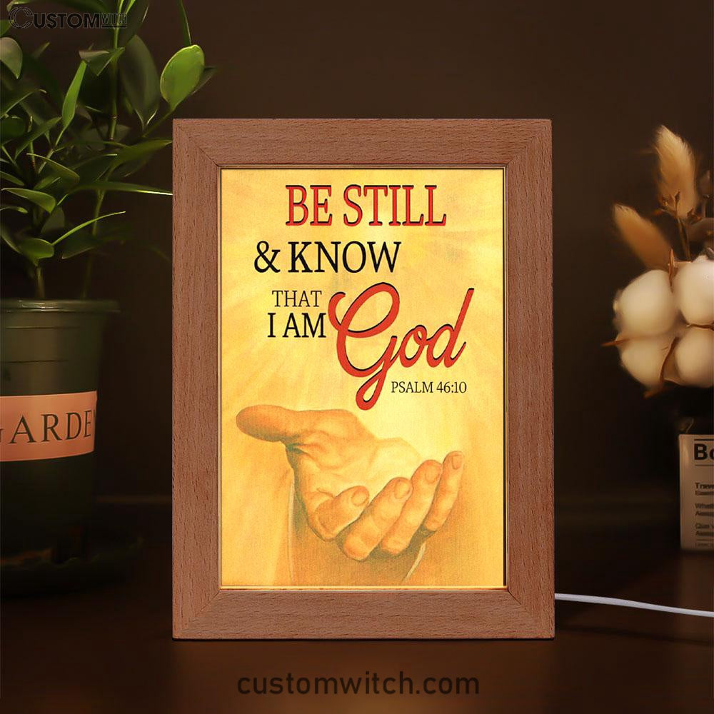 Be Still Psalm 4610 Christian Night Light - Bible Verse Decor - Scripture Art