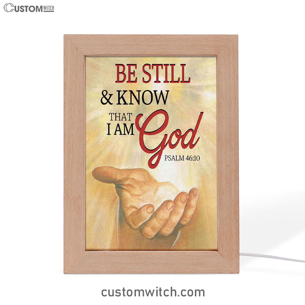 Be Still Psalm 4610 Christian Night Light - Bible Verse Decor - Scripture Art