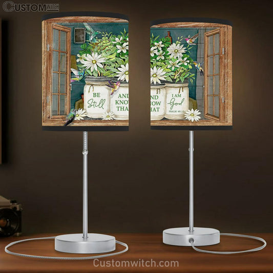 Be Still and Know That I Am God Table Lamb Gift - Psalm 46 10 - Christian Wall Table Lamb - Scripture Table Lamb Prints