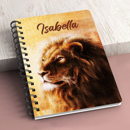 Be Strong And Courageous Personalized Christian Spiral Notebook, Christian Spiritual Gifts For Friends