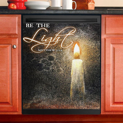 Be The Light Jesus Candle Dishwasher Cover, Christian Dishwasher Magnet Cover, Religious Kitchen Decor