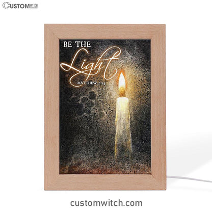 Be The Light Jesus Candle Frame Lamp Art - Christian Art Decor - Religious Gifts Night Light