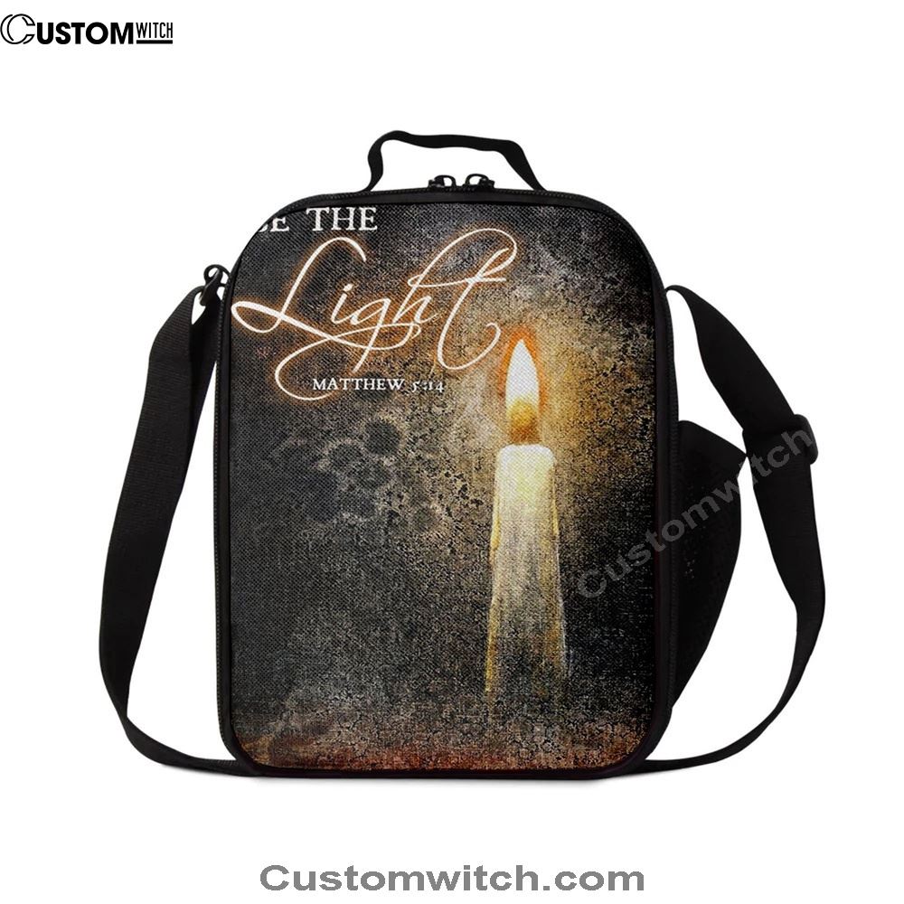 Be The Light Jesus Candle Lunch Bag, Christian Lunch Bag For School, Picnic, Religious Lunch Bag