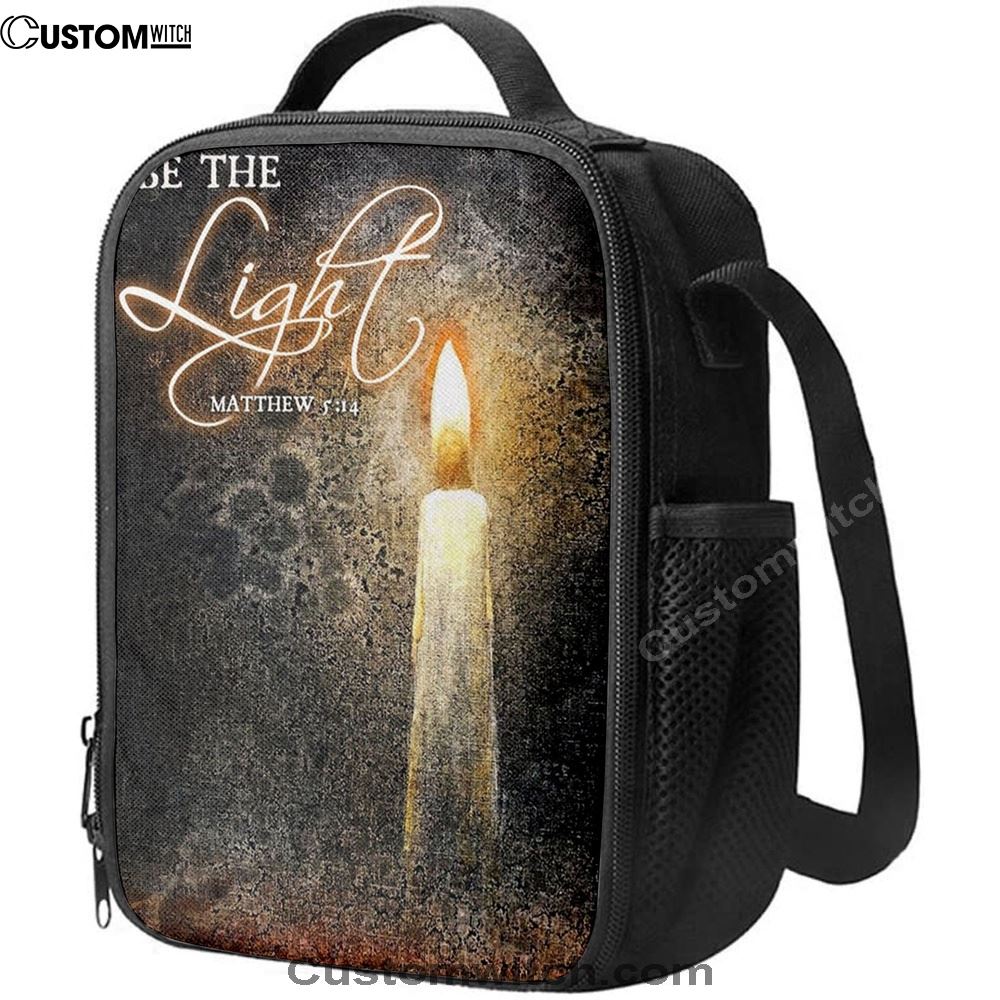 Be The Light Jesus Candle Lunch Bag, Christian Lunch Bag For School, Picnic, Religious Lunch Bag