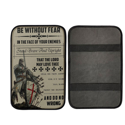 Be Without Fear Warrior Car Center Console Cover, Christian Car Armrest Cover