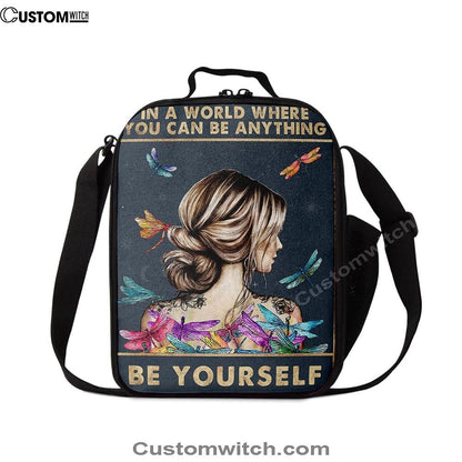 Be Yourself Lunch Bag Decor, Encouragement Gifts For Women, Teens, Girls, Christian Lunch Bag For School, Picnic, Religious Lunch Bag