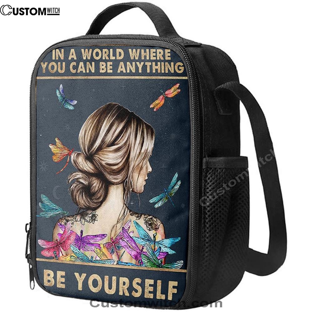 Be Yourself Lunch Bag Decor, Encouragement Gifts For Women, Teens, Girls, Christian Lunch Bag For School, Picnic, Religious Lunch Bag