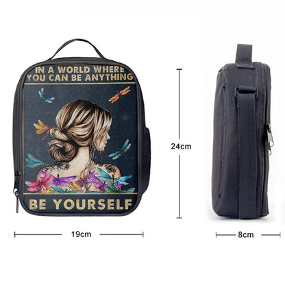 Be Yourself Lunch Bag Decor, Encouragement Gifts For Women, Teens, Girls, Christian Lunch Bag For School, Picnic, Religious Lunch Bag
