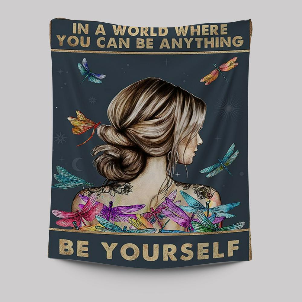 Be Yourself Tapestry Wall Art Decor - Encouragement Gifts For Women, Teens, Girls