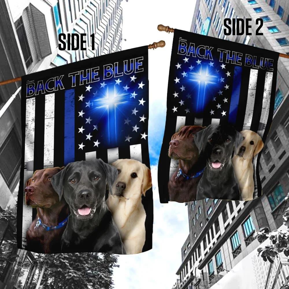 Beagle Back The Blue Christian Cross Flag, Outdoor Christian House Flag, Christian Flag, Scripture Flag, Garden Banner