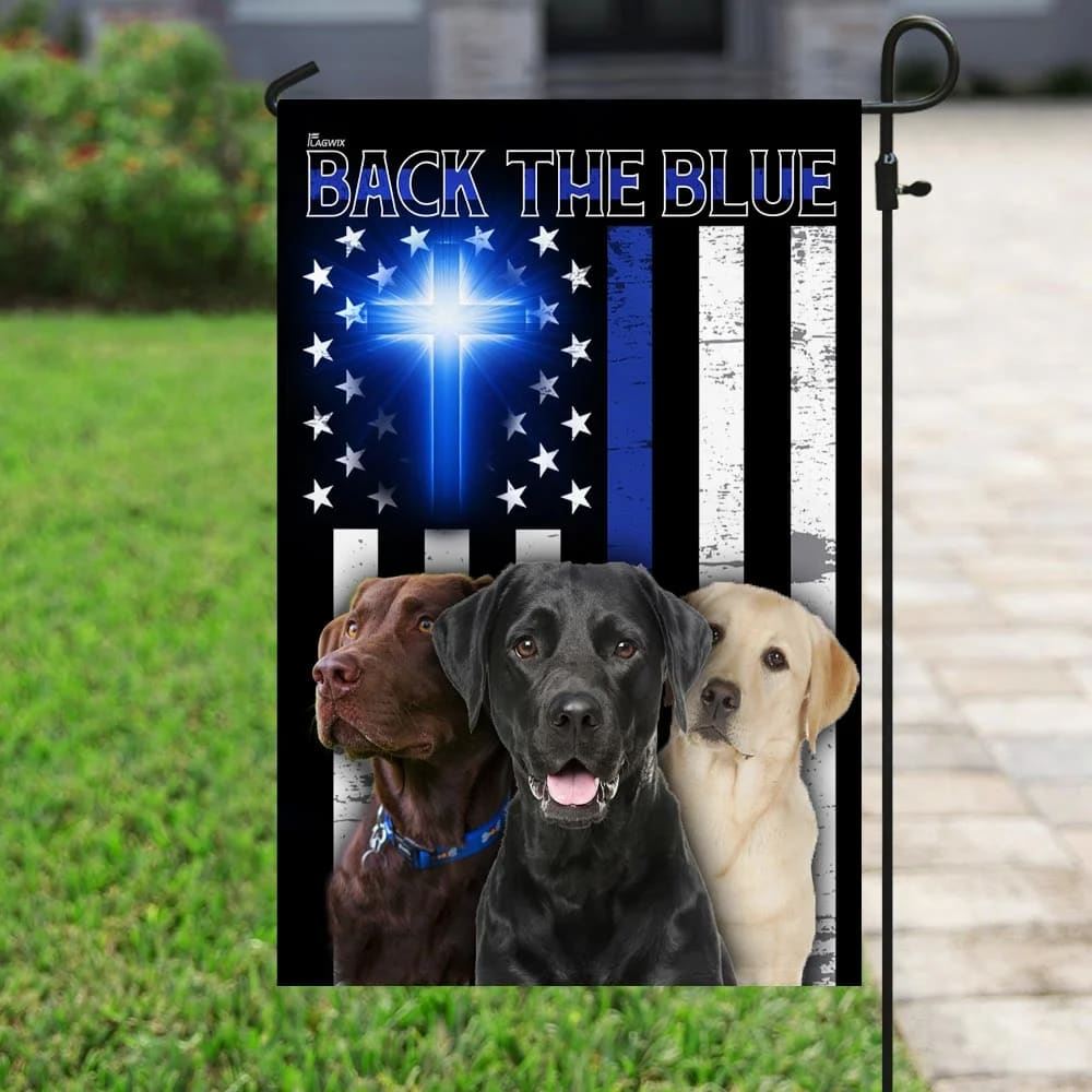 Beagle Back The Blue Christian Cross Flag, Outdoor Christian House Flag, Christian Flag, Scripture Flag, Garden Banner