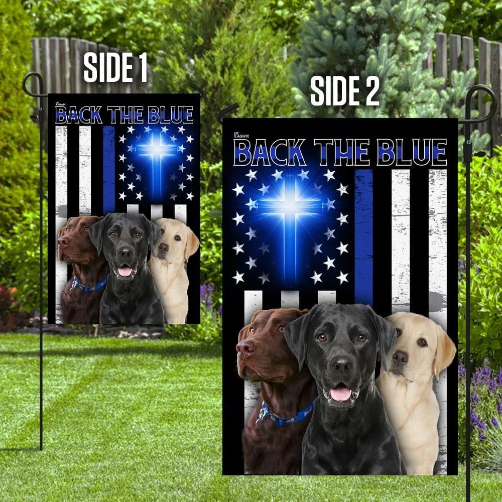 Beagle Back The Blue Christian Cross Flag, Outdoor Christian House Flag, Christian Flag, Scripture Flag, Garden Banner