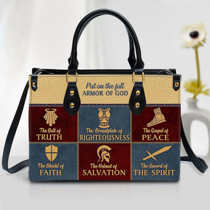 Beautiful Christian Leather Bag, The Belt Of Truth, Christian Pu Leather Bags For Women