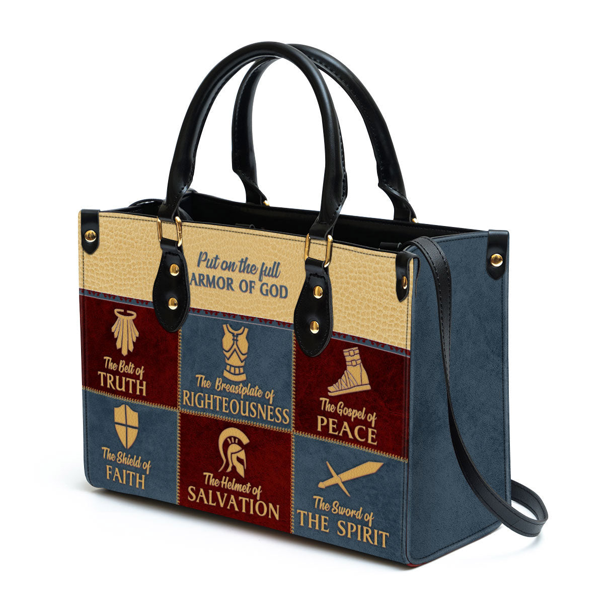 Beautiful Christian Leather Bag, The Belt Of Truth, Christian Pu Leather Bags For Women