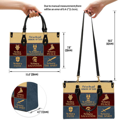 Beautiful Christian Leather Bag, The Belt Of Truth, Christian Pu Leather Bags For Women