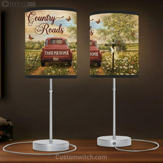 Beautiful Countryside, Dandelion Field, Ladybug Car, Country Roads Take Me Home Table Lamb