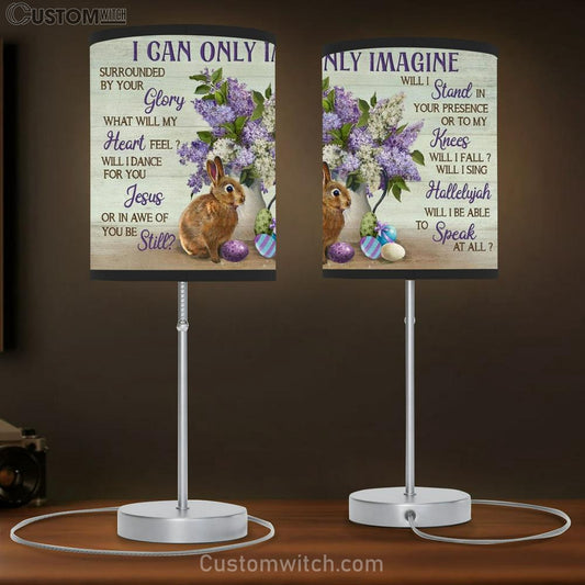 Beautiful Purple Flower Rabbit I Can Only Imagine Table Lamb