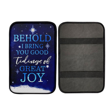 Behold I Bring You Good Tidings Of Great Joy Christmas Car Center Console Cover, Cross Car Interior Accessories