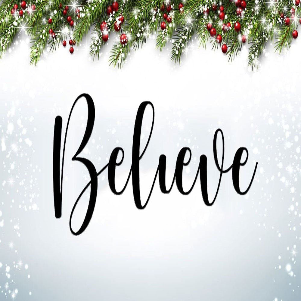 Believe Metal Sign, Christmas Gift, Christmas Home Decor Sign, Christmas Outdoor Metal Sign