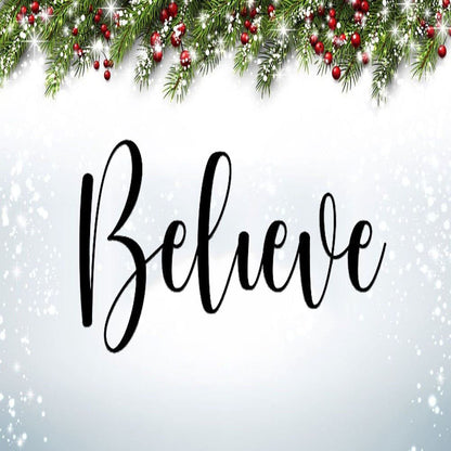 Believe Metal Sign, Christmas Gift, Christmas Home Decor Sign, Christmas Outdoor Metal Sign