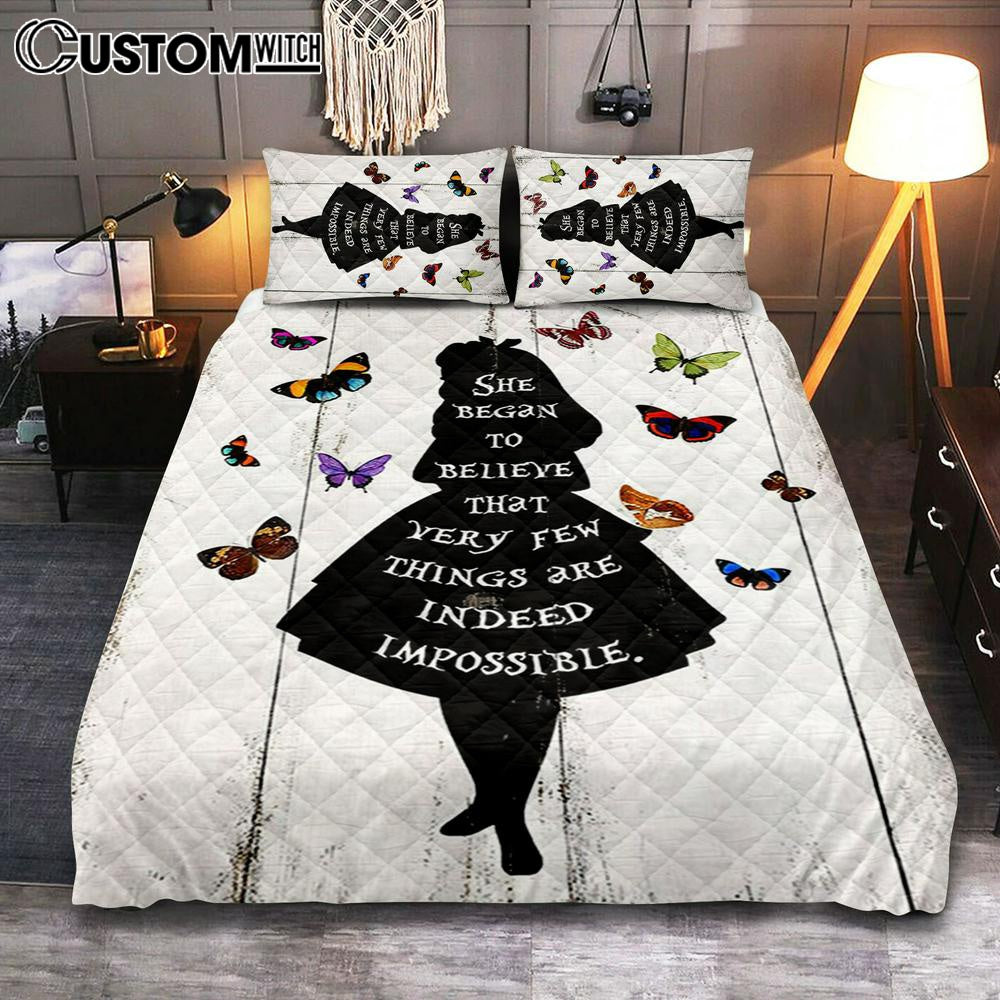 Believe That Very Few Things Are Impossible - Butterfly Cover Twin Bedding Decor For Bedroom, Kids, Baby Or Girls Room, Nursery Decor