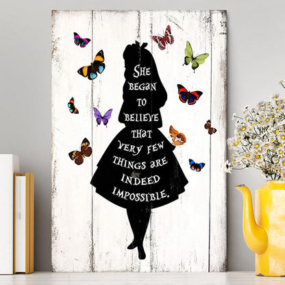 Believe That Very Few Things Are Impossible - Butterfly Wall Decor For Bedroom, Kids, Baby Or Girls Room, Nursery Decor