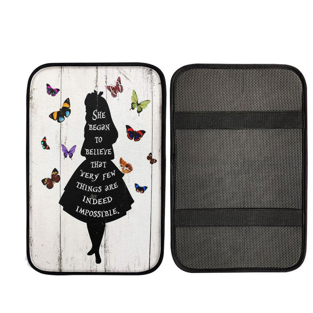 Believe That Very Few Things Are Impossible Car Center Console Cover, Christian Auto Armrest Cover