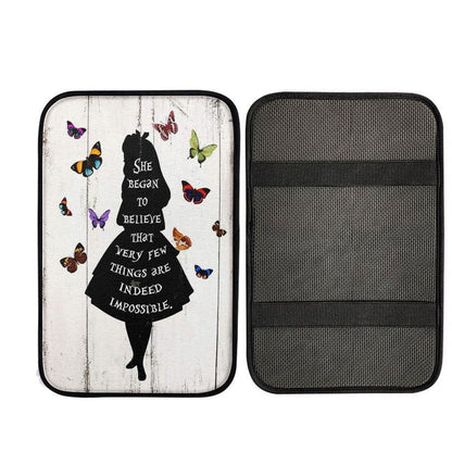 Believe That Very Few Things Are Impossible Car Center Console Cover, Christian Auto Armrest Cover