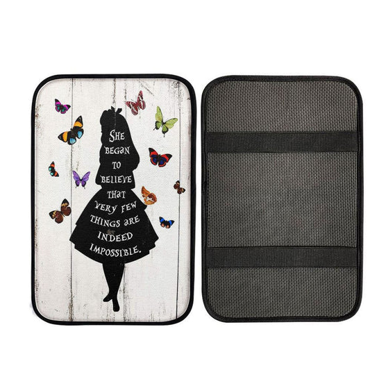 Believe That Very Few Things Are Impossible Car Center Console Cover, Christian Auto Armrest Cover
