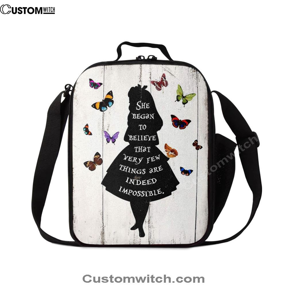 Believe That Very Few Things Are Impossible Lunch Bag, Christian Lunch Bag For School, Picnic, Religious Lunch Bag