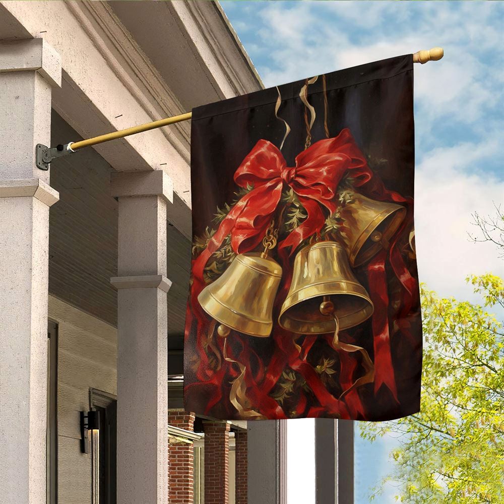 Bells Of Holiday Harmony Flag, Christmas Garden Flag, Home Decor Accessories, Christmas Outdoor Decor Ideas