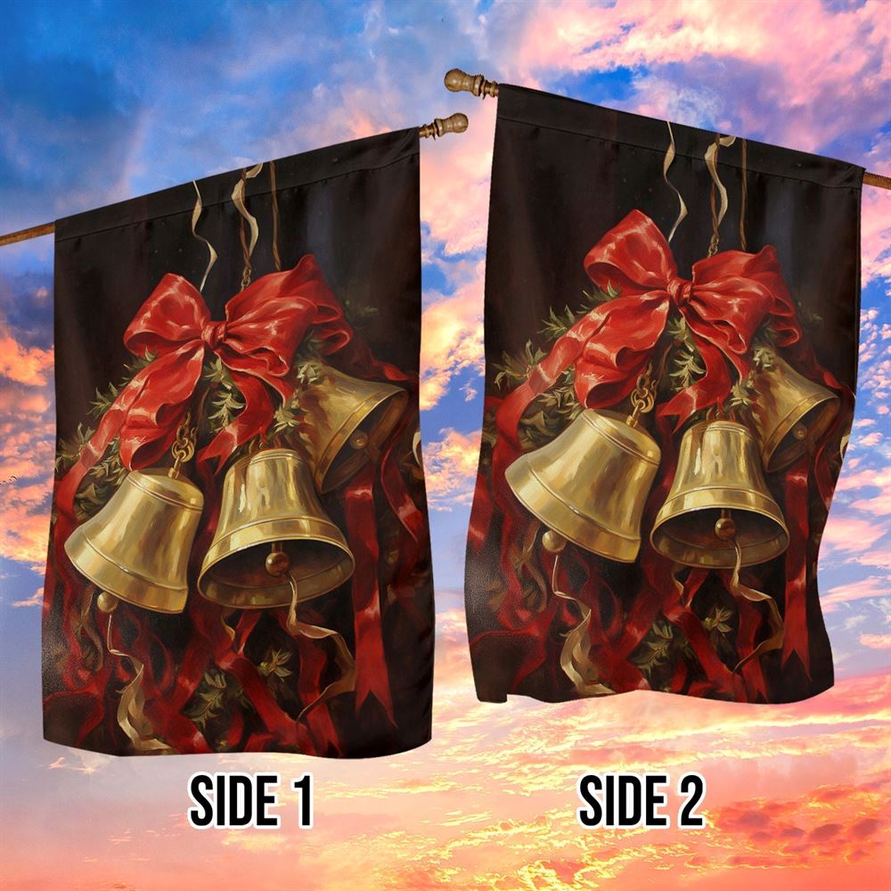 Bells Of Holiday Harmony Flag, Christmas Garden Flag, Home Decor Accessories, Christmas Outdoor Decor Ideas