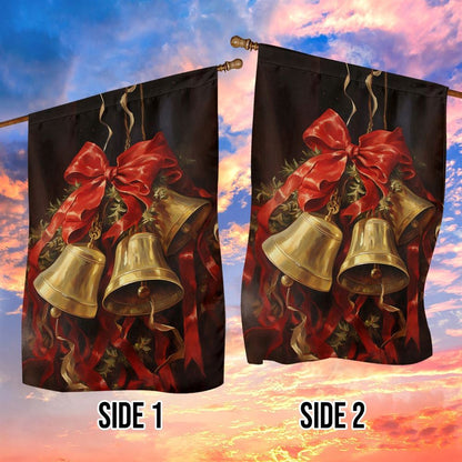 Bells Of Holiday Harmony Flag, Christmas Garden Flag, Home Decor Accessories, Christmas Outdoor Decor Ideas