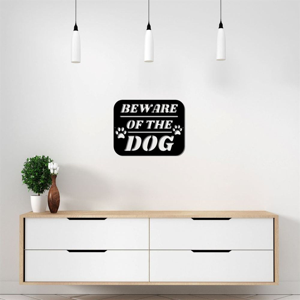 Beware Of The Dog Metal Sign, Anniversary Gift, Dog Wall Decor, Dog Wall Art, Home Decor Sign