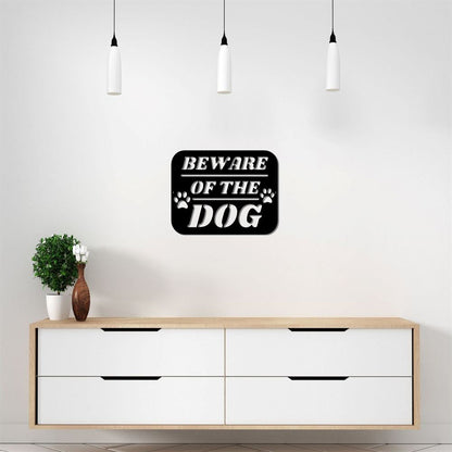 Beware Of The Dog Metal Sign, Anniversary Gift, Dog Wall Decor, Dog Wall Art, Home Decor Sign