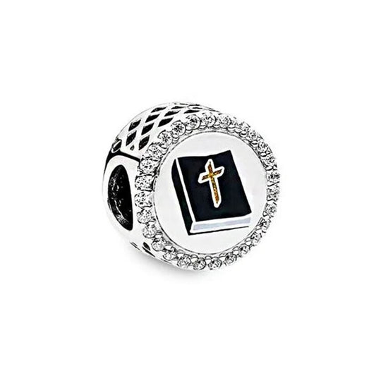 Bible 925 Sterling Silver Christian Charm For Bracelet, Religious Bracelets, Christian Gift
