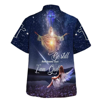 Bible Verse Be Still And Know That I Am God Hawaiian Shirt For Men, Christian Hawaiian Shirt, Gift For Christian