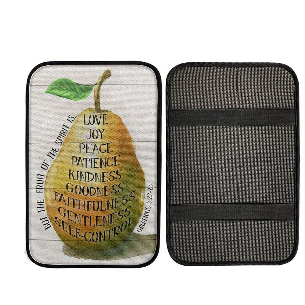 Bible Verse Galatians 522-23 The Fruit Of The Spirit Car Center Console Cover, Christian Car Armrest Cover