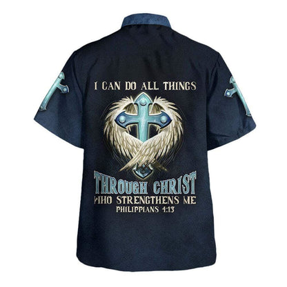 Bible Verse I Can Do All Things Through Christ Who Strengthens Me Hawaiian Shirt For Men, Christian Hawaiian Shirt, Gift For Christian