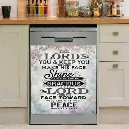 Bible Verse Numbers 624 26 The Lord Bless You And Keep You Dishwasher Cover, Bible Verse Dishwasher Magnet Cover, Scripture Kitchen Decor